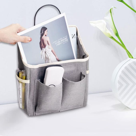 KnMn Wall Hanging Bag Storage Organizer – Grey (23.5 x 10 x 30.5 cm)