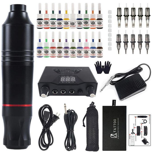 Beginner Tattoo Equipment Set – Black