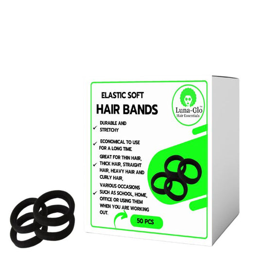 Luna-Glo Elastics Hair Ties – 50 pcs