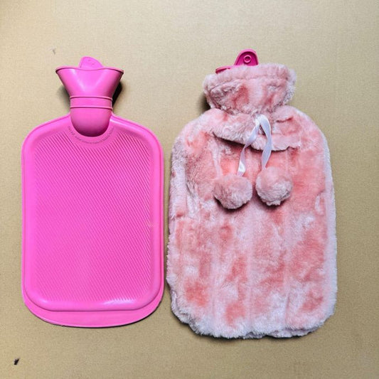 2L Luxury Soft Faux Fur Hot Water Bottle Bag – For Heat Therapy & Pain Relief