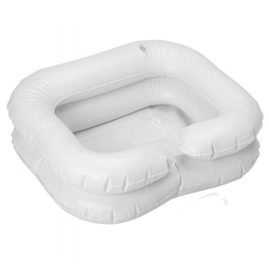 Inflatable Shampoo Basin for Bedside – Portable Shampoo Tub (White)