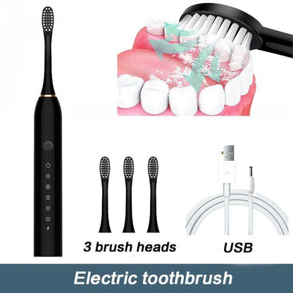 Electric Whitening Toothbrush with 4 Brush Heads