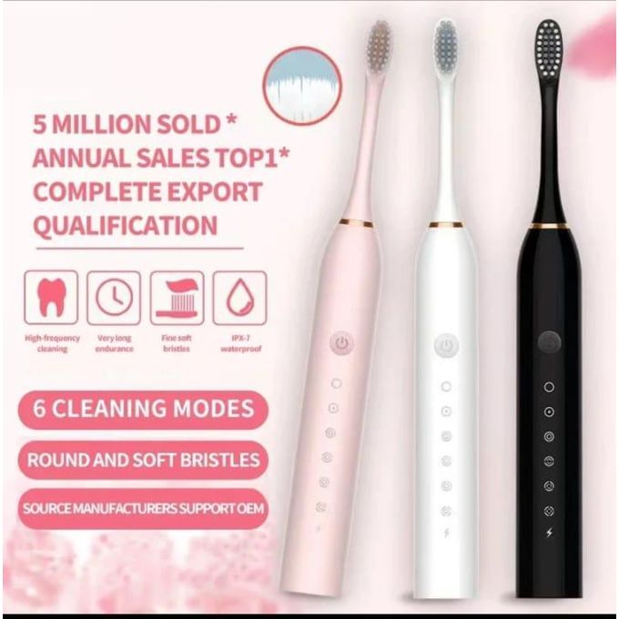 Electric Whitening Toothbrush with 4 Brush Heads