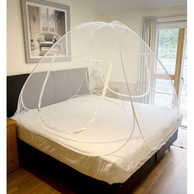 Pop-Up Mosquito Net Tent for Beds – Portable Folding Design with Full Net Bottom
