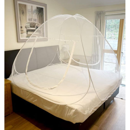 Pop-Up Mosquito Net Tent for Beds – Portable Folding Design with Full Net Bottom