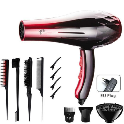 2200W Blow Dry Hair Dryer – Professional Fast Heating Hot & Cold Hair Comb Set