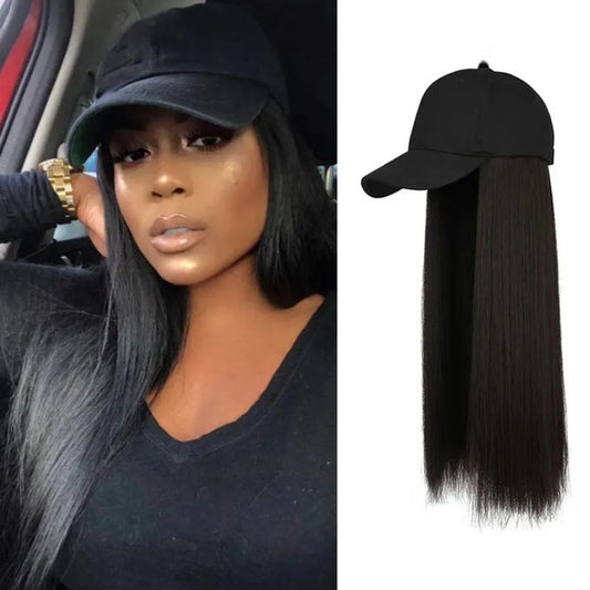 SXCHEN Women Wigs Integrated Wig Cap – Medium Length Straight Hair