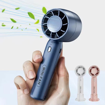 Portable Outdoor Mini Fan with Mobile Phone Stand – USB Rechargeable (Blue Version)