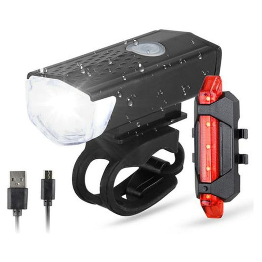 Bike Headlight & Taillight Night Riding Safety Set – USB Rechargeable