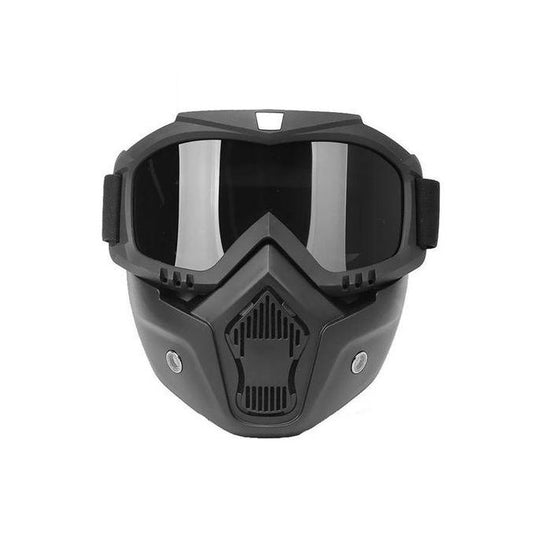 Motorcycle Face Mask with HD Goggles and Mouth Filter