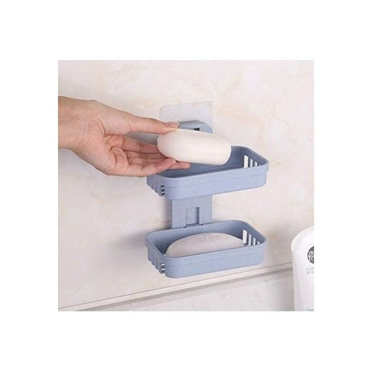 Strong Suction Cup Double Layer Soap Dish – Soap Drain Rack