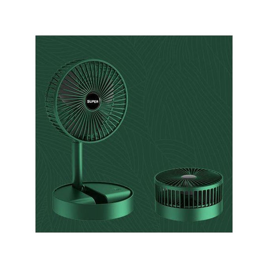 Retractable Floor Standing Fan – Green