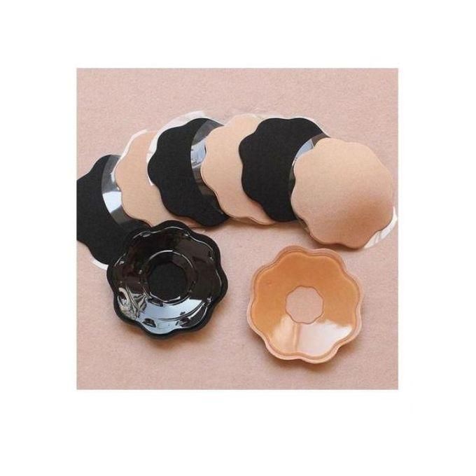 Breast Petal Nipple Covers For Women, Reusable Silicone Nipple Covers/Protectors - Black