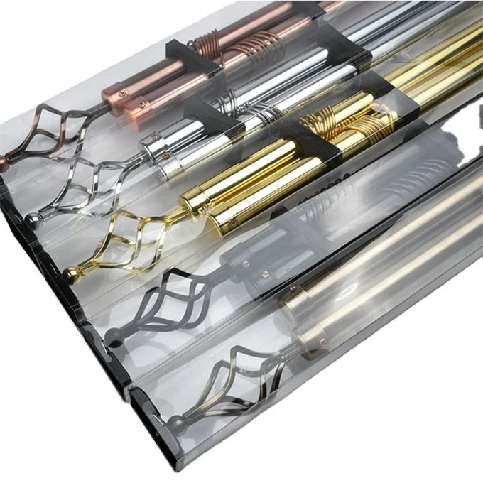 Premium Adjustable Silver Curtain Rods – Single & Double Options, Available in 2m, 3m & 4m Lengths