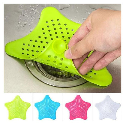 Silicone Star Design Kitchen and Bathroom Sink Filter / Hair Catcher / Waste Stopper Strainer
