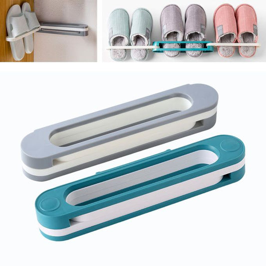 2 Pieces Hanging Slipper Rack, 3-in-1 Foldable Storage Rack