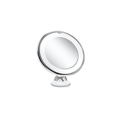 12cm Makeup Mirror with LED Fill Light 5X Magnification Suction Cup Beauty Mirror
