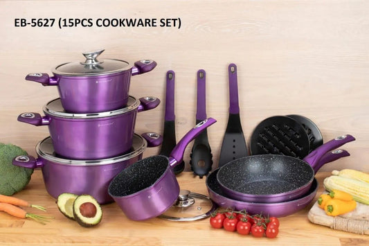 15pc Edenberg granite cookware set