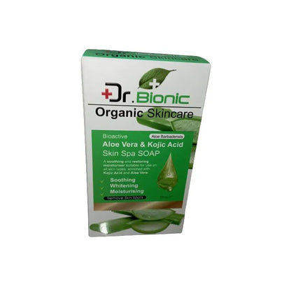 Dr. Bionic Organic Skincare Skin Spa Soap with Aloe Vera & Kojic Acid – 250g