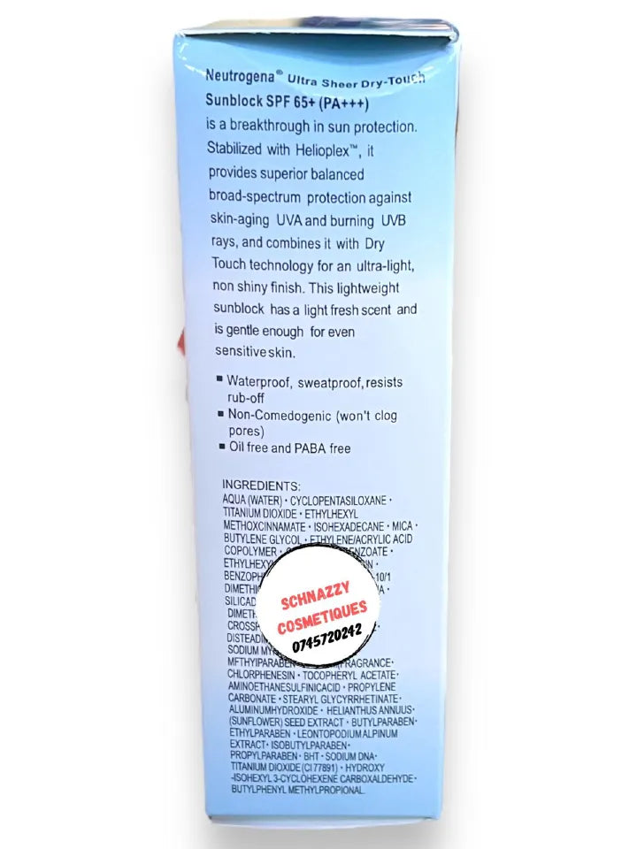 Neutrogena Ultra Sheer Suncream SPF 65+