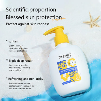 DR. RASHEL Vitamin C & Hyaluronic Moisturizing Sunscreen Lotion SPF 50 (180ml)