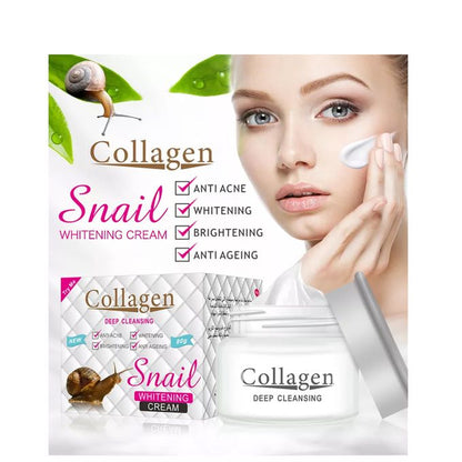 Try Me Collagen Deep Cleansing Snail Whitening Cream 80g