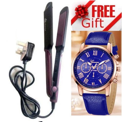 Nunix Lightweight Hair Straightener – Comfortable for Everyday Use + FREE Watch