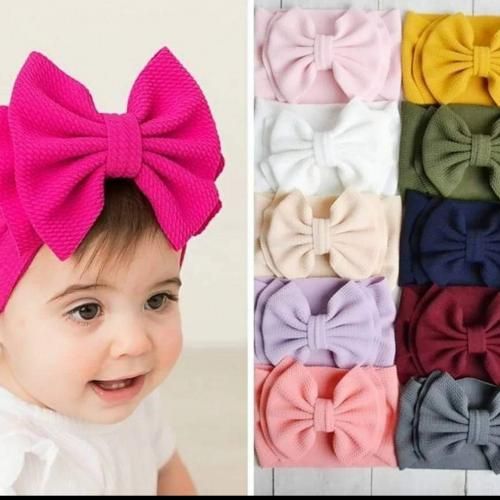 Baby Knotted Hair Bows/ Head Band Stretchy