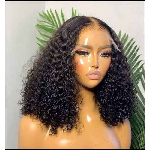 Water wave curly Brazilian human hair 100 percent lace melt full frontal