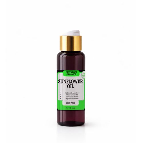 Greenpack Organics Sunflower Oil - Rich in: Linoleic acid,Light Moisture & Softening Oil