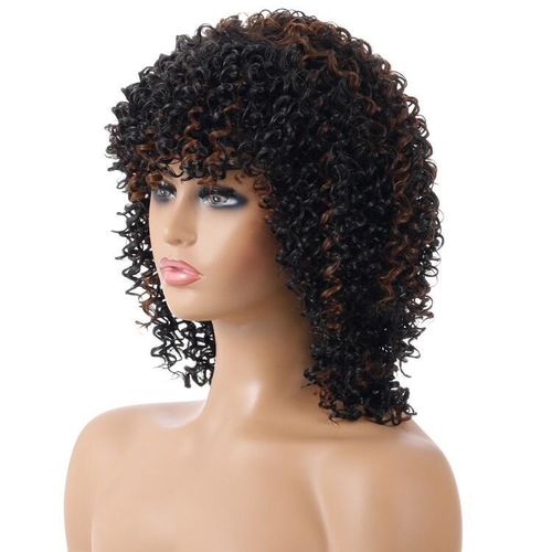 WIG-T130H Ladies Short Curly Hair Wig Headgear