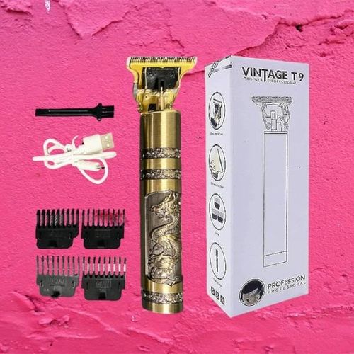 Vintage High Grade Blade Comfortable Non-Slip Metallic Dragon T9 Hair Clipper Trimmer Shaver