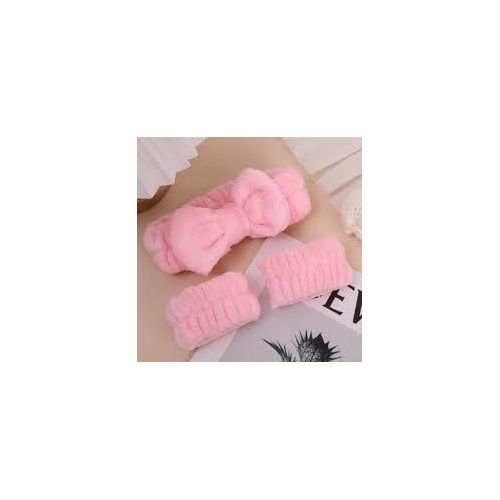 Spa Headband & Wrist Band Set For Facials