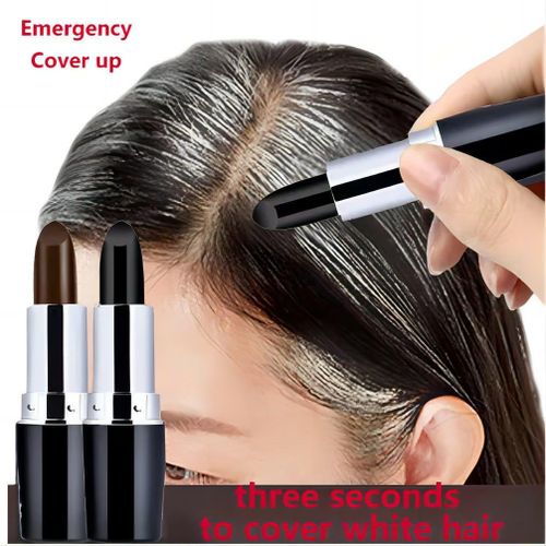 2pcs Black one time hair dye stick with instant root coverage, Hair colour modify cream stick