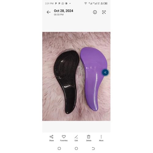 Wet Detangling Hairbrush, For All Hair Types - Black