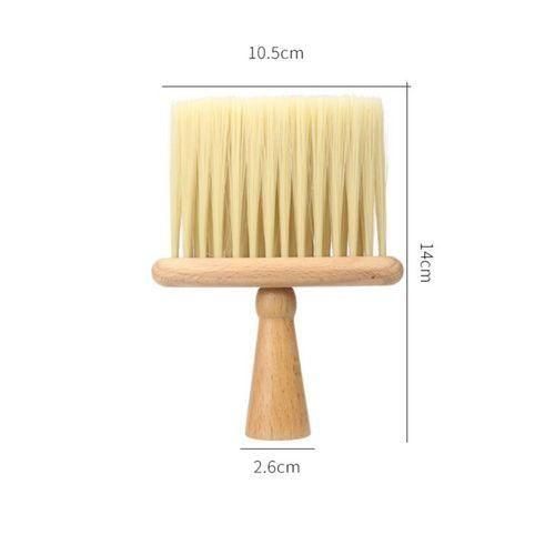 Wooden Brush Comb Neck Face Duster Barber Hair Sweeping