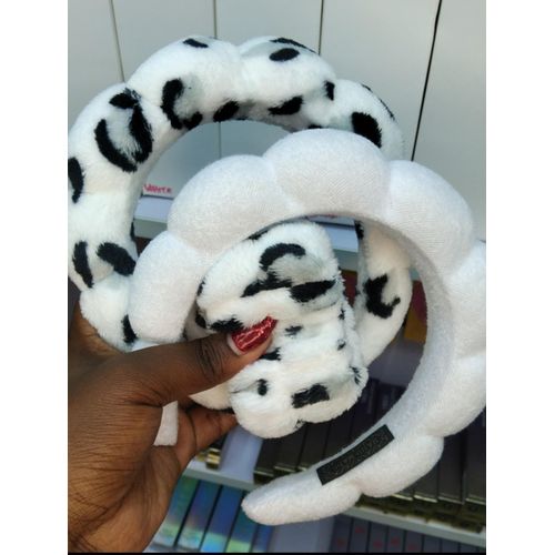 2 piece Matching Spa Headband plus scrunchies Set For Face Washing, Makeup, Skincare, Hair Accessories For Women