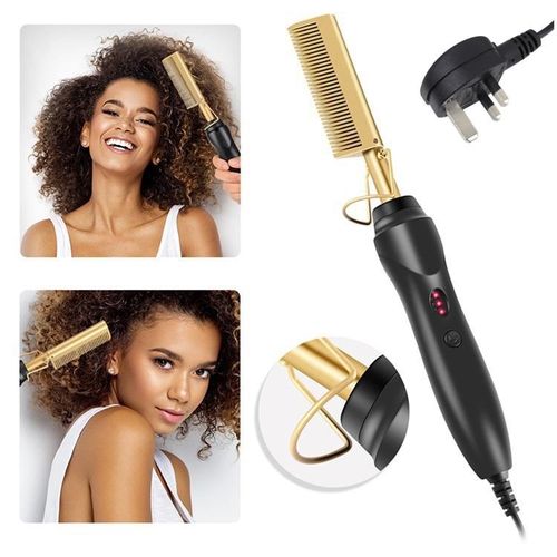 UK Plug - Hot Comb Electric Hair Straightener