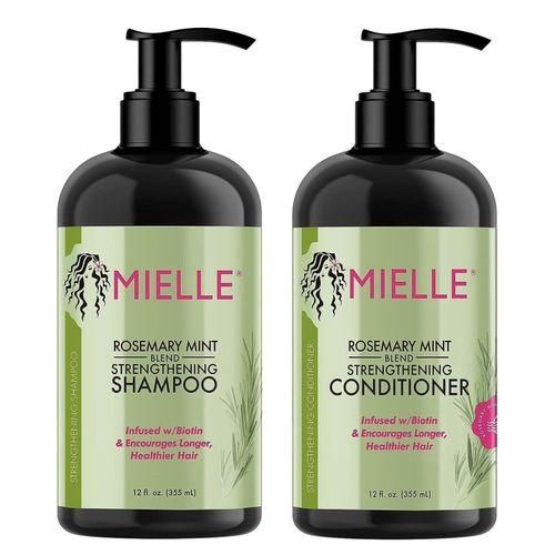 Mielle Organics Organics Rosemary Mint Strengthening Conditioner and Shampoo with Biotin-355ml