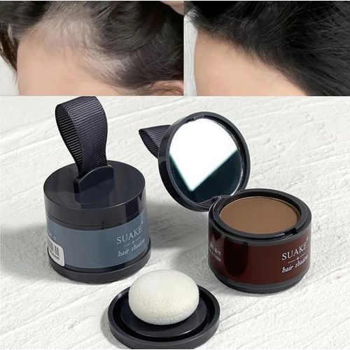 Hairline Powder Root Touch-Up Black/ brown - Instant Gray Coverage Temporary Hair Color for Roots and Highlights for Women & Men