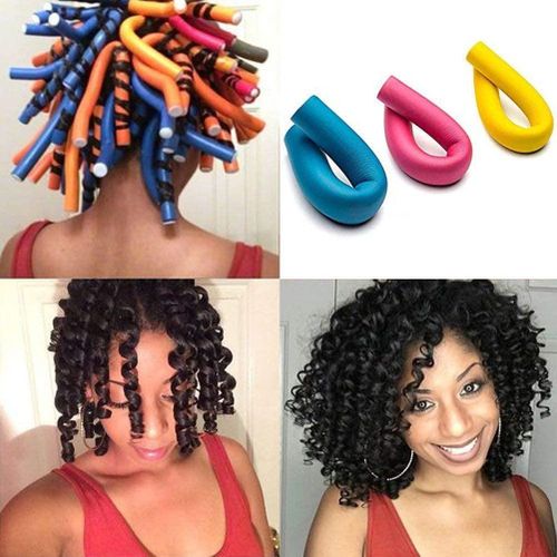 10pcs Flexi Rods Curling Natural Hair And Wig + FREE Curling Cream