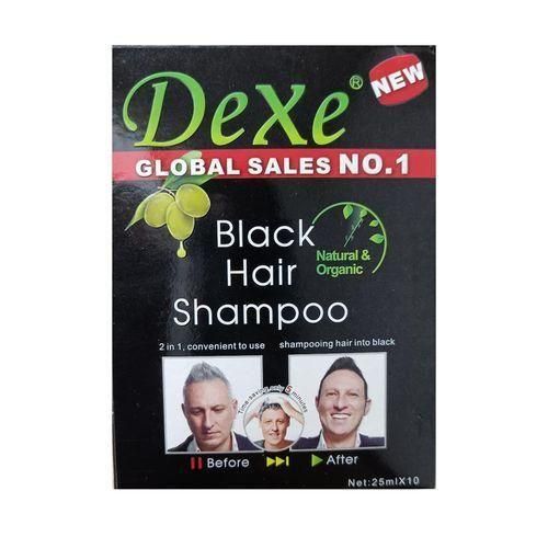 Dexe Original Instant Black Hair Dye Shampoo.