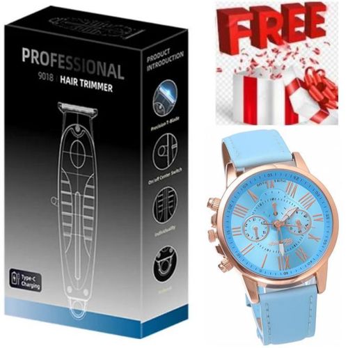 Professional Electric Rechargeable Dragon Hair Cutting Machine Zero Gap Precision // Classic Kinyozi Shaving Machine + GIFT Ladies Quartz Wrist Watch