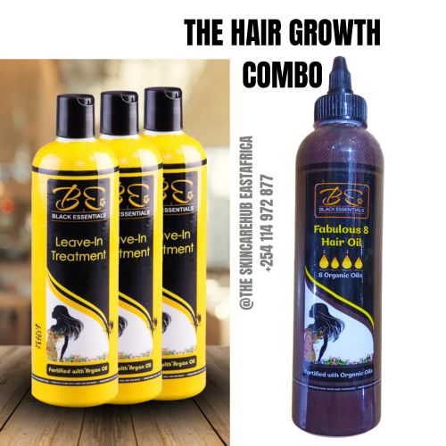 Unlock longer, stronger, healthier hair with the Hair Growth Combo with 500ml leave in treatment and hair growth oil