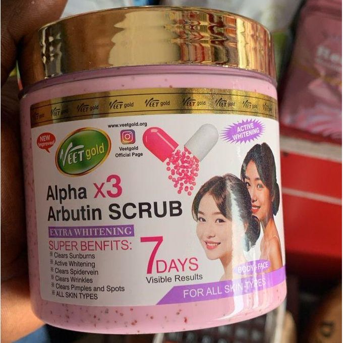 Veetgold Alpha Arbutin Face & Body Scrub