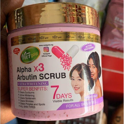 Veetgold Alpha Arbutin Face & Body Scrub