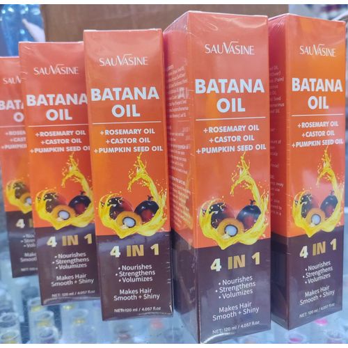 Sauvasine Organic Batana Hair Growth Oil, with Rosemary & Pumpkin Seed Oil, 4-in-1 Blend for Thicker, Stronger Hair, Repairs Damaged Hair