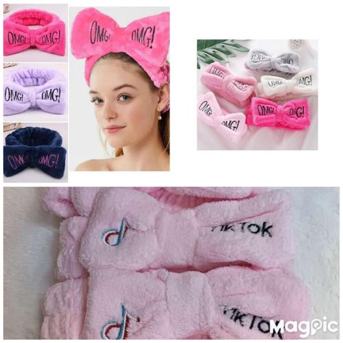 3Pcs Bow Hair Bands Spa Headband For Washing Face Makeup Headband For Women- Assorted