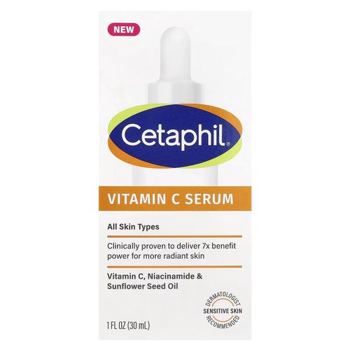 Cetaphil Vitamin C Serum With Niacinamide. Moisturizes, Removes Dark Spots, Wrinkles, Fine Lines, Boosts Skins Luminosity, Radiance, Brightens, Smooths, Evens The Skin Tone And Glows