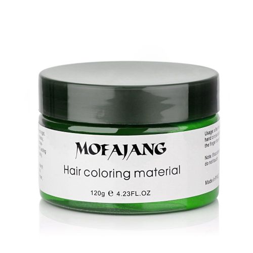 Unisex Hair Wax Color Dye Styling Wax Washable Temporary - Green